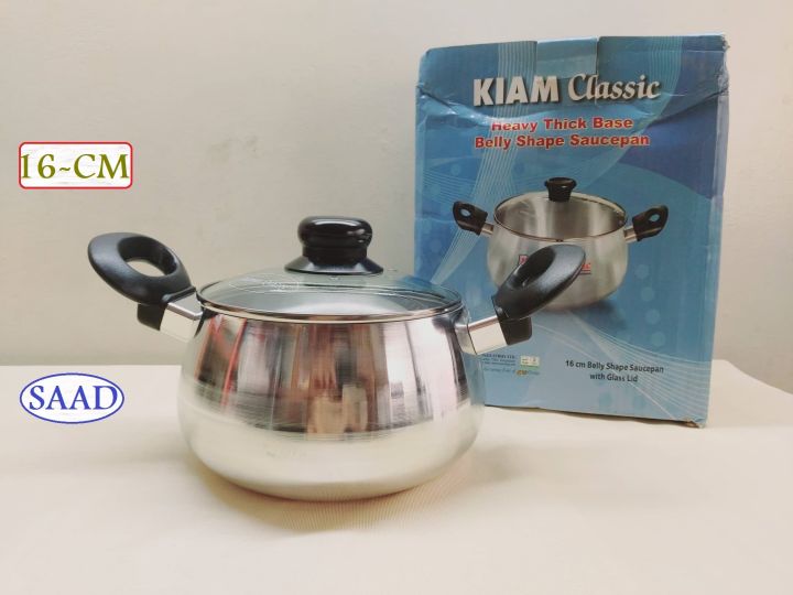 Kiam%20Classic%2016cm%20Pure%20Aluminum%20Belly%20Shape%20Saucepan%20Casserole%20With%20Glass%20Or%20Aluminum%20Lid.%20Aluminium%20Cookware%20High%20Hari%20Such%20Pan.%20%20Model:%20Y80.%20-%20Image%203