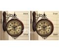 Wooden Large Station Wall Clock dual Side same design clock antique design. 