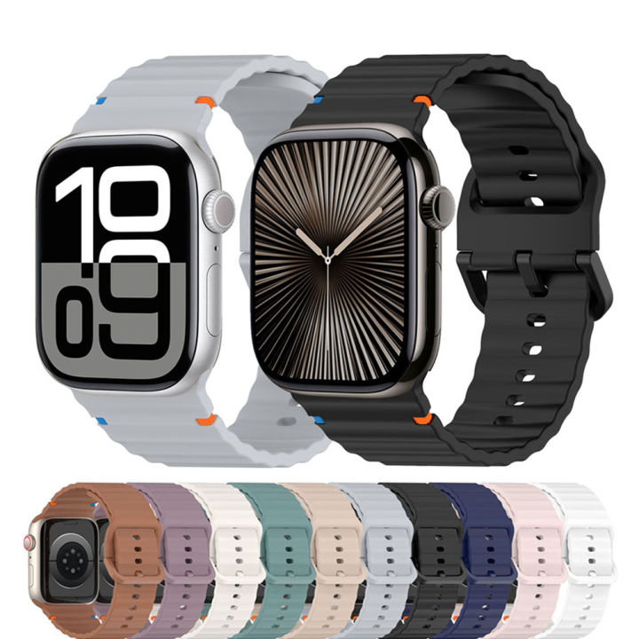 Silicone Straps for Apple watch 10 Band 46mm 44mm 40mm 45mm 42mm