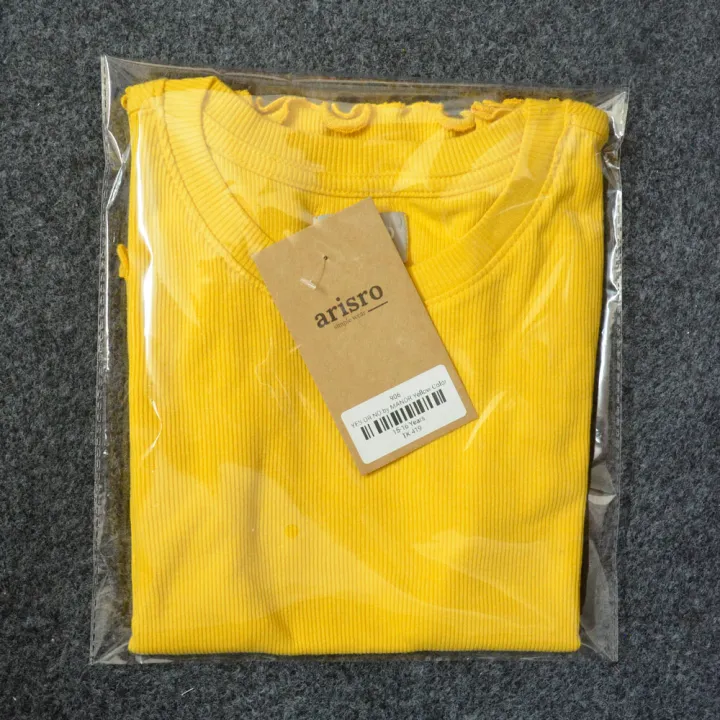 YES%20OR%20NO%20by%20MANOR%20Yellow%20Colored%20Girls%20Tops%20T-Shirt%20-%20Image%203