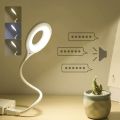 Smart LED Desk Lamp Voice Control Night Light Lamp Freely Foldable Table Lamp Voice Small Night Light USB Intelligent Voice Lights. 