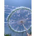 Antique Hanfu Flower Waterproof Beach Lace Umbrella Feather Lolita Streamer Aesthetic Atmosphere Cosplay Yarn Umbrella Parasol Moonlight Shines. 