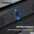Fashions New Long Wired Bluetooth Small Speaker Double Speakers High Volume Computer Mobile Phone Home TV Notebook Multimedia Desktop Speake.