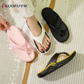Luofu luofu flip-flops couples wear new thick-soled clips and toe sandy beach seaside splints outside the summer. 