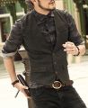 Mens Suit Vest V Neck Wool Brown Grey Formal Single-breasted Waistcoat Casual Business Groomman For Wedding Slim Fit Vest.
