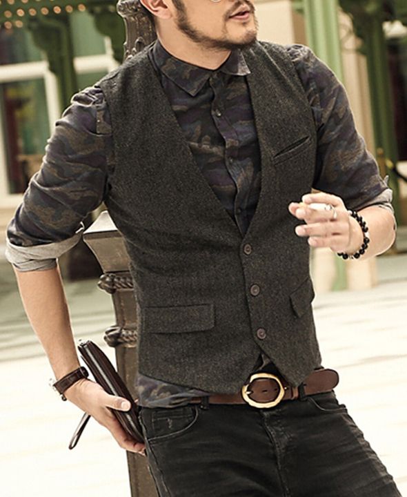 Mens%20Suit%20Vest%20V%20Neck%20Wool%20Brown%20Grey%20Formal%20Single-breasted%20Waistcoat%20Casual%20Business%20Groomman%20For%20Wedding%20Slim%20Fit%20Vest%20-%20Image%204