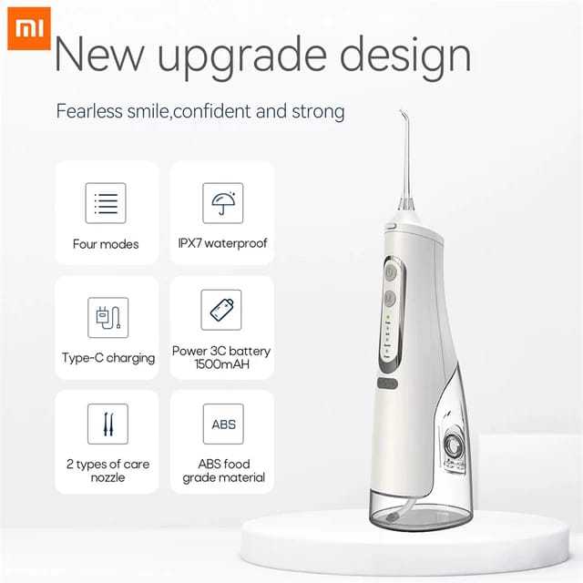 Oral Irrigator M209 Rechargeable Water Flosser Portable Dental Water Jet Cleaner (Xiaomi Eco-Chain Product) | 3-Months Warranty by TRONZZ