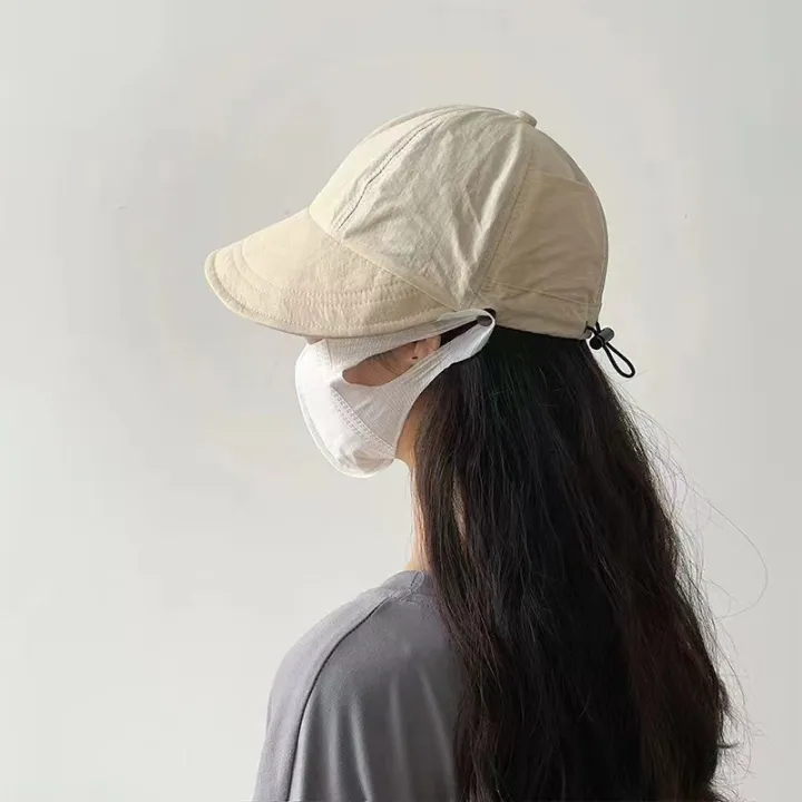 Zhao%20Lusi%20Same%20Sun%20Hat%20Women's%20Summer%20Thin%20Type%20Sunscreen%20UV-Proof%20Drawstring%20Quick-Drying%20Fisherman%20Hat%20All-Matching%20-%20Image%202