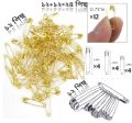Safety Pins Mixed Set (Golden12+ Silver12) 24 Piece. 