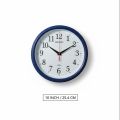 Premium Quality Wall Clock Stylish Round Shape Medium Deyal Ghori Blue & Red & Paste Colour 26 CM.