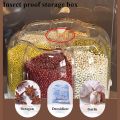 6-Grid Rotating Grid Grain Rice Dispenser Sealed Cereal Separate Bucket Dry Food Container Round Rice Storage Tank Storage Box. 
