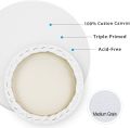 Round shape Canvas - 4,6,8,10,12 Inch Diameter (1of Each) - 100% Cotton, Primed White Blank Acid-Free Artist Shaped Canvases for Oil, Acrylic, Pouring Art & Decoration. 