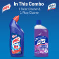 Harpic Lizol Double Protection- 750ml Toilet Cleaner & 500ml Lavender Surface Cleaner Combo. 