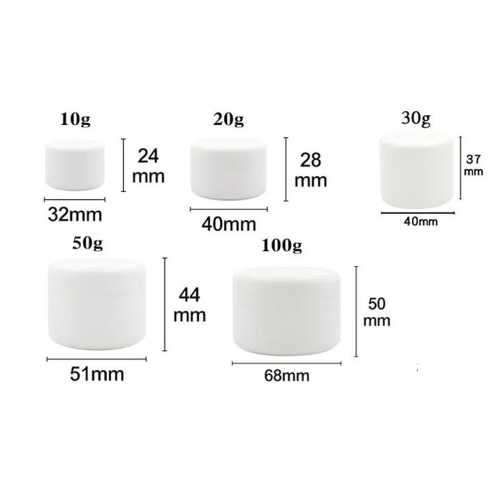 10Pcs%2010g%2020g%2030g%2050g%20100g%20Plastic%20Containers%20With%20Liners%20Travel%20Jars%20Bottle%20Pot%20Boxes%20For%20Face%20Cream%20Makeup%20Hair%20Care%20Cosmetics%20-%20Image%204