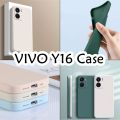 Original For VIVO Y16 Silicone Full Cover Case Solid Color Phone Case Cover.