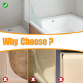 2 Pcs Shower Corner Water Guard Crystal Shine Splash Guard for Bathtub with Self-Adhesive. 