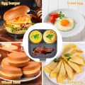 Multi-Purpose Pancake Pan, 3 Holes Frying Pan, Non-Stick Fried Egg Pan, Eye Pan, Fried Egg Pan, You Can Not Only Fry Eggs, But Also Grilled Sausage Steak Roasting Poa-Free.