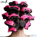 Monja 30pcs Soft Hair Rollers Sleep Pillow Curlers Set Best Flexible Foam and Sponge Magic Curlers DIY Styling Tools. 