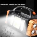 Rechargeable Solar LED Flashlight 4 Modes Portable Ultra Bright COB Flashlights Charge Mobile Phone Camping Lamp.