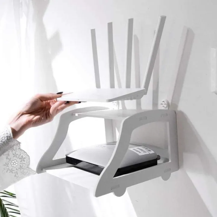 Wifi%20Router%20Stand%202%20Layer%20-%20Storage%20Rack%20Display%20Holder%20Double%20Layer%20Floating%20Wall%20Mount%20Shelf%20Wood%20Desk%20Set%20-%20Image%202