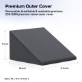 Wedge Pillow Foam | Orthopedic Wedge Cushion for Back Support, Sleeping, Leg Elevator, Pregnancy, GERD, Anti Snoring (Dark Grey, 18 x 17.5 x 11 Inch).