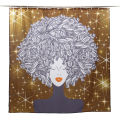 Make you feel comfortableShower Curtain Bathroom Decor Set African girl Painting Art Design Curtains PVC. 