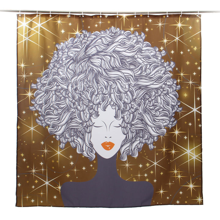 Make%20you%20feel%20comfortableShower%20Curtain%20Bathroom%20Decor%20Set%20African%20girl%20Painting%20Art%20Design%20Curtains%20PVC%20-%20Image%203