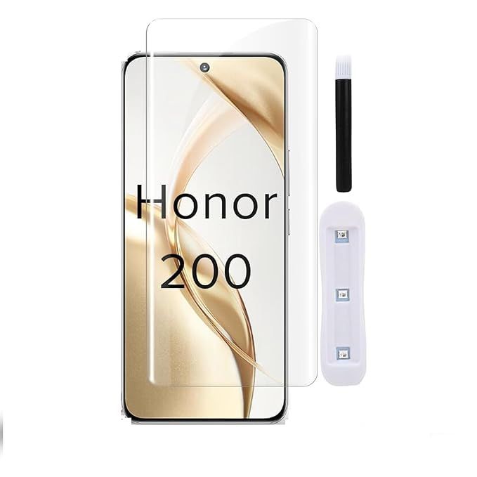 Honor 200 Mossily UV Curved Glass - Advanced Border Less Full Screen Coverage UV Screen Protector