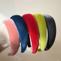 Korean version of the autumn and winter new solid color velvet headband female show face small wide-brimmed plush headband high skull sponge headband girl.