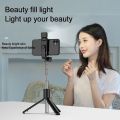 Bluetooth Selfie Stick with LED Tripod R1S Extendable Monopod Removable Mini Universal Remote 360 Adjustable Head Stand. 