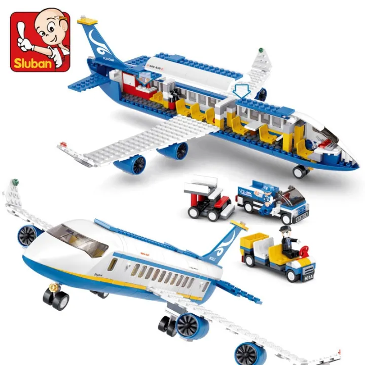 SLUBAN%20City%20Aviation%20Airport%20Airplane%20Passenger%20Plane%20Bus%20Classic%20MOC%20Figures%20Model%20Building%20Blocks%20Bricks%20Kit%20Set%20Toys%20For%20Kids%20-%20Image%203