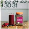 Whole Natural Dark Chia Seeds - 250g UK JAR. 