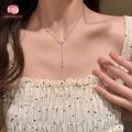Elegant Sweet Shiny Fashion-studded Butterfly Pendant Necklace/ Fashion Light Luxury Simple Zircon Butterfly Women Clavicle Chain. 