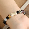 Cute Stone Black Cat Bracelet for Women Men Fashion Cartoon Animal Beaded Bracelets Handmade Fashion Girl Jewelry Gifts.