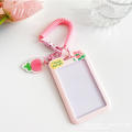(New)Tulip card et cute elastic rope tudent chool card bu meal protection card et key chain work card ID et.