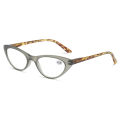 Cross-border foreign trade PC Reading Glasses Wholesale Cat's Eye Comfortable Presbyopic Glasses Men's and Women's Spring Rubber Chain Elderly Reading Glasses. 