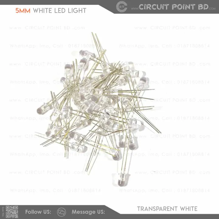 100%20Pcs%20-%205mm%20DC%20White%20LED%20Light%20Clear%20Transparent%20(Bright)%2050%20Pcs%20Pack.%20Indicator%20LED,%20Lighting,%20DIY%20or%20General%20Purpose%20LED%20-%20Image%204