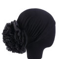 【Flash sale】 Satin Flower Headwear Hijab Caps Indian Hats Turban Hat Women Headscarf WEIRUI. 