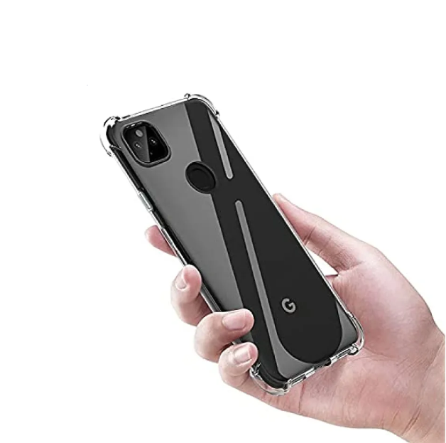 Pixel 5a 5G Flexible Clear Transparent Soft TPU Back Case Cover With Bumper
