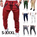 Mens Cargo Casual Solid Multi-pocket Trousers Pants Plus Size Joggers Sweatpants Male Cool Sport Pants. 