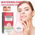 Watermelon Glow Niacinamide Dew Drops Serum Brightening Makeup Primer Cream Moisturizer Facial Serum Skincare Liquid Highlighter. 