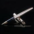 New Wing ung 235 Fountain Pen Aluminum Ink pen Gold Trim Fine Nib Aerometric Filler 1996 tock tationery Office chool upplie.