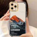 【Emotion HENG】Landscape stamp label phone case for iPhone 13 11 14 15 Pro Max 12 mini cases iPhone 7 8 plus Xs XR se 2022 2020 soft back cover.
