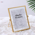 4/6/7inch Glass Photo Frame Collection Simple Metal Geometric Picture Frame with Glass Cover 6 inch. 