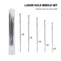 25Pcs/Set Large Eye Stitching Needles Stainless Steel Large Hole Needles 5 Sizes DIY Hand Sewing Needles with Clear Storage Tube.