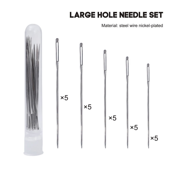 25Pcs/Set%20Large%20Eye%20Stitching%20Needles%20Stainless%20Steel%20Large%20Hole%20Needles%205%20Sizes%20DIY%20Hand%20Sewing%20Needles%20with%20Clear%20Storage%20Tube%20-%20Image%208