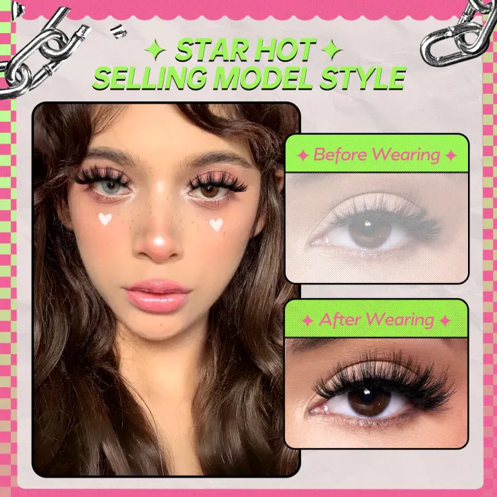 GROINNEYA%20Fluffy%20Lashes%205%20Pairs%203D%20Faux%20Mink%20Lashes%20Fluffy%20Soft%20Wispy%20Volume%20Natural%20long%20False%20Eyelashes%20Reusable%20Eyelashs%20Make%20-%20Image%202