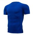Quick Dry Running Men's Compression T-shirt Breathable Football Suit Fitness Tight Sportswear Riding Short Sleeve Shirt Workout.