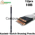 Kasimir 12pcs Graphite Sketching Pencils Professional Sketc;6h Pencils Set for Drawing 6B,7B,8B,10B. 