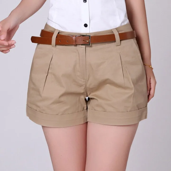 Women's%20Summer%20Style%20Shorts%20Ladies%20Loose%20Clothing%20Cotton%20Casual%20Short%20Pants%20Denim%20White%20Khaki%20Hot%20Woman%20Shorts%20-%20Image%202